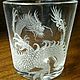 Gift a glass of whiskey Chinese dragon. Water Glasses. Glass Engraving. Online shopping on My Livemaster.  Фото №2