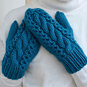 Комплект вязаный "Ваниль", шарф вязаный женский и шапка вязаная