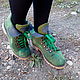 The shoes felt 'malachite leaves'. Boots. Valena (Lenamaksi). My Livemaster. Фото №6
