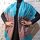 Шаль пашмина "Голубой топаз". Палантины. SaraswatyShop Шали Пледы Палантины. Ярмарка Мастеров.  Фото №4