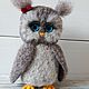 Blue-eyed owl toy from wool. Felted Toy. handmade toys by Mari (handmademari). Online shopping on My Livemaster.  Фото №2