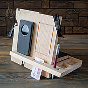 Материалы для творчества handmade. Livemaster - original item Phone stand organizer desktop stand organizer. Handmade.