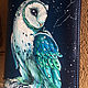 Zip around ladies coin purse with painted Owl, Blue original leather. Wallets. InGAartWork. Online shopping on My Livemaster.  Фото №2