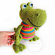 Rainbow Crocodile Knitted toy. Stuffed Toys. GALAtoys. My Livemaster. Фото №4