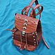 Leather backpack with natural cornelians. Children\'s tiaras. Furmani. Интернет-магазин Ярмарка Мастеров.  Фото №2