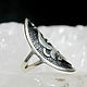 Lily ring made of 925 sterling silver with black BS0034. Rings. Sunny Silver. My Livemaster. Фото №6