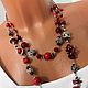 Jewelry from natural stones. Red long boho beads. Necklace. Treasures Of Aphrodite. My Livemaster. Фото №4