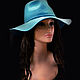 hats: Fedora blue. Hats1. Novozhilova Hats. Online shopping on My Livemaster.  Фото №2