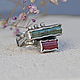Кольцо  с турмалином и бериллом "Грёзы". Кольца. Gvozdica jewelry (Ольга). Интернет-магазин Ярмарка Мастеров.  Фото №2