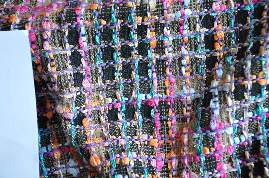 
Ткань хлопковая (Chanel) с люрексом - Франци