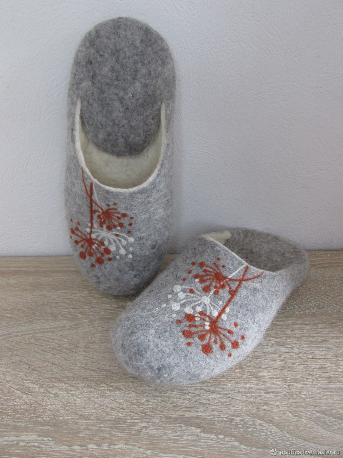 Women's felt Slippers felted from Merino wool with prevention, Slippers, Kazan,  Фото №1