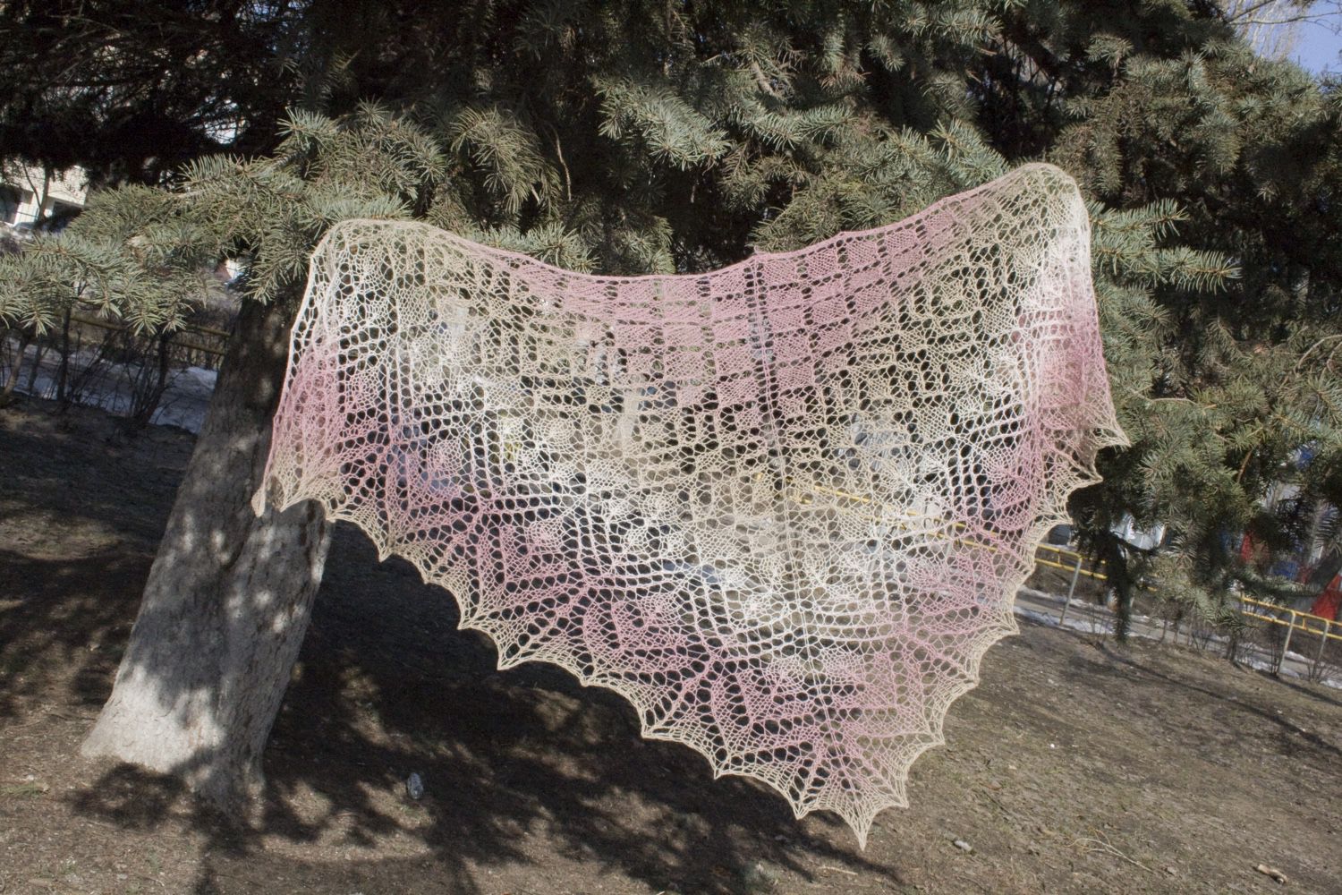 Схема шали из кауни 561