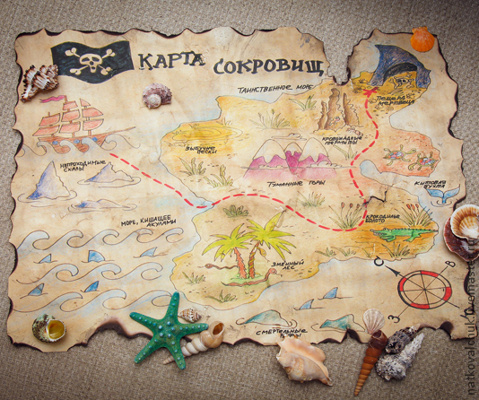 Свиток пиратская карта