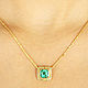 Emerald Necklace Princess Cut Charm Necklace Gold Diamond Birthstone P. Pendants. JR Colombian Emeralds (JRemeralds). Online shopping on My Livemaster.  Фото №2