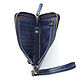 Order Leather clutch ' Logan '( blue antique). Russian leather Guild. Livemaster. . Clutches Фото №3
