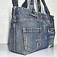 Сумка-тоут: классика из джинсы. Классическая сумка. Jeans bags by Anna. Ярмарка Мастеров.  Фото №12
