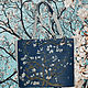 Van Gogh. Leather blue white bag "Almond Blossoms". Classic Bag. Leather  Art  Phantasy. Online shopping on My Livemaster.  Фото №2