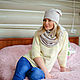 Set in a chunky knit knit. Color melange beige. Headwear Sets. Olga Lado. My Livemaster. Фото №4