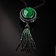 Green Pendant Amadeus. Green chrysoprase. Long pendant. Pendants. Elena Potsepnya Jewelry. My Livemaster. Фото №5
