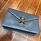 Clutch bag made of crocodile belly, in gray!. Clutches. SHOES&BAGS. My Livemaster. Фото №6