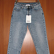 Винтаж handmade. Livemaster - original item New blue women`s jeans Italy size M, Varenka jeans. Handmade.