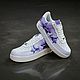 Кроссовки белые, кастом кроссовок Nike Air Force, акулы,ручная роспись. Кроссовки. Olgavolgoart. Роспись одежды и обуви. Кастом. Ярмарка Мастеров.  Фото №7