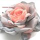 Order FABRIC FLOWERS. Chiffon rose brooch ' Sunset-sunset'. fioridellavita. Livemaster. . Brooches Фото №3