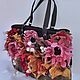 Felted bag 'Gerbera and snowberry'. Classic Bag. wool gifts. My Livemaster. Фото №4