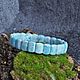 Bracelet made of natural blue larimar, Bead bracelet, Moscow,  Фото №1