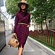 Dress-shirt 'Burgundy wine', Dresses, Moscow,  Фото №1