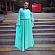 Заказать Vestido largo de gasa de Color de tiffany'. Lana Kmekich (lanakmekich). Ярмарка Мастеров. . Dresses Фото №3