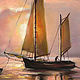 Sails in the sunset. Sea. Print from the author's work. Pictures. Valeria Akulova ART. My Livemaster. Фото №4