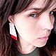 Серьги Асимметрия. Серьги-пусеты. Наталья Стасюк. Интернет-магазин Ярмарка Мастеров.  Фото №2