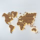 Карта мира пробковая настенный декор для дома. Карты мира. Интерьерные карты из дерева (cutwoodshop). Интернет-магазин Ярмарка Мастеров.  Фото №2