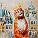 Print on canvas Red cat ' Lunch time'. Pictures. Annet Loginova. Online shopping on My Livemaster.  Фото №2