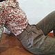Твидовые брюки в бежево-коричневом цвете, Брюки, Киев,  Фото №1