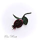 The Garnet brooch is made of leather with natural stones. Brooches. flowersstyle (flowersstyle). My Livemaster. Фото №5