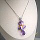 Подвеска кулон цветок ирис лэмпворк lampwork. Кулон. Украшения (BijouByKatie). Ярмарка Мастеров.  Фото №4
