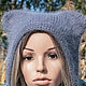 Шапка вязаная чепчик с ушками. Шапки. irisca.knit | Шапки Шарфы Варежки. Ярмарка Мастеров.  Фото №6