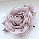 FABRIC FLOWERS. Chiffon rose ' Ashes of a rose'. Brooches. fioridellavita. Online shopping on My Livemaster.  Фото №2