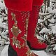 Felted Boots Red Firebird. High Boots. wool gifts. My Livemaster. Фото №6