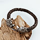Bracelet 'Two leopards' with a nickel silver lock, Braided bracelet, Krasnodar,  Фото №1