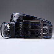 Аксессуары handmade. Livemaster - original item Crocodile leather belt IMA3306B. Handmade.