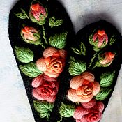 Аксессуары handmade. Livemaster - original item Mittens: mittens with embroidery. Handmade.
