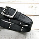 Leather belt with steel buckle and rivets. Straps. fabiscraft (FabisCRAFT). My Livemaster. Фото №4
