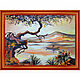 Заказать Painting sunset on the river'Fishing boat' landscape. Art-terapiya Iriny Churinoj (irina-churina). Ярмарка Мастеров. . Pictures Фото №3