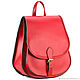Leather backpack the Herald (red). Backpacks. Russian leather Guild. My Livemaster. Фото №6
