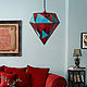 Hanging stained glass geometric lamp Drop, Ceiling and pendant lights, Magnitogorsk,  Фото №1