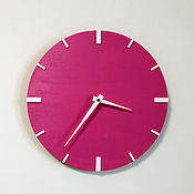 Для дома и интерьера handmade. Livemaster - original item Fuchsia wall clock. Handmade.