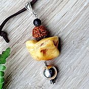 Украшения handmade. Livemaster - original item Amber. Garnet in the mountains pendant amber silver Melchior. Handmade.